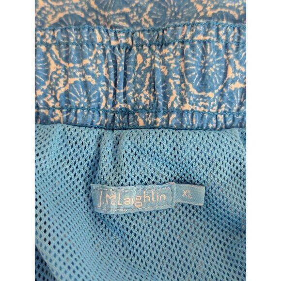 J. McLaughlin Men's‎ Swim Beach Trunks Lined Mesh Blue Seashells Size XL - Picture 4 of 6
